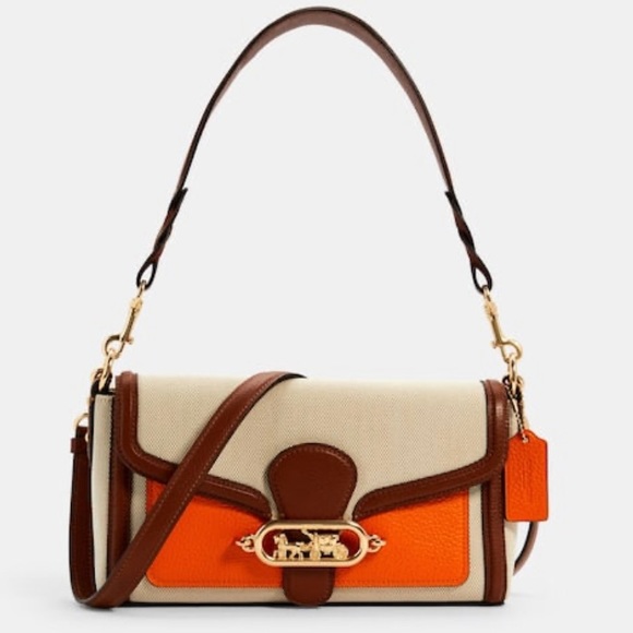 Authentic COACH 1941 Leather/Canvas magnetic flap shoulder/satchel/Crossbody - Picture 8 of 16